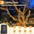 2 Pack Solar String Lights Total 600LED 197FT, IP67 Waterproof Solar Lights for Outside with 8 Modes, Fairy Lights for Patio Garden Party Wedding Yard Camping Decorations (Warm White) by CozyNest Decor