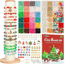 Gionlion Christmas Bracelet Making Kit, Clay Beads Friendship Bracelet Kit Christmas Crafts Gifts for Girls Ages 6-12, Gold Beads Charm Bracelet Maker Set Preppy Jewelry Making Kit Gifts for Teen by TinyTreasures Baby Boutique