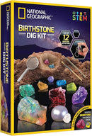 National Geographic Birthstone Dig Kit - Science Kit with 12 Genuine Birthstones, Includes a Real Diamond, Ruby, Sapphire, Pearl, & More, Gemstones and Crystals, Rock Collection (Amazon Exclusive) by TinyTreasures Baby Boutique