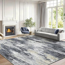 Amada 9x12 Large Area Rug, Modern Abstract Living Room Rug with Non-Slip Backing & Short Pile, Washable Rug with Abstract Pattern for Living Room, Bedroom and Dinning Room, Light Grey by TinyTreasures Baby Boutique