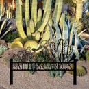 Personalized Cactus Metal Garden Sign, Large Garden Decoration Metal Sign with Stakes, Custom Gardener Family Name Sign, Cactus Decor for Outdoor, Patio Decorative, Yard Art, New Home Gift by CozyNest Decor