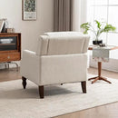 Kidol & Shellder White Oversized Accent Chair for Living Room Set of 2 Modern Reading Chair with Back Wide Upholstered Comfy Single Sofa Chair for Bedroom Lounge Side Corner Fabric Armchair by CozyNest Decor
