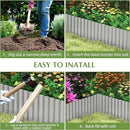 Metal Garden Edging Border, Corrugated Steel Landscaping, DIY for Lawn (Silver, 6 Inch x 20FT) by GreenHaven Gardens