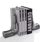 Danya B. Contemporary Accent Book Shelf Decor - Hands Sculpture Bookend Set of 2 (Silver) by CozyNest Decor