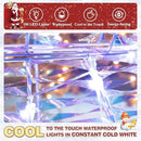 4.5FT Lighted Snowman for Christmas Decoration, 3D Pre-Lit Iridescent Snowman Xmas Decor with 100 LED Lights, Glittered Standing Holiday Display for Outdoor, Indoor by CozyNest Decor