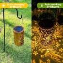 Solar Lanterns Outdoor Hanging Lantern Lights,Fairy Metal Decor Lanterns-Waterproof LED Decorative Light for Garden Patio Yard Lawn Backyard Front Porch as Gifts for Mom Grandma Women by GreenHaven Gardens