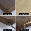 Chair Cushion for Dining Chairs with Ties 4 Pack Non Slip Memory Foam Kitchen Room Chair Pads 17x16 Inch, Brown by CozyNest Decor