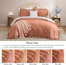 Full Comforter Set - 7 Pieces Ruffle Autumn Leaf Bedding Sets, Shabby Chic Farmhouse Bed in a Bag Full with Ruffle Comforter, Floral Sheets, Pillowcases & Shams by CozyNest Decor