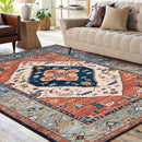 Lahome Oriental Washable Rug 6x9, Non-Slip Ultra-Thin Living Room Area Rug, Stain Resistant Vintage Carpet for Bedroom Dining Room Office by TinyTreasures Baby Boutique