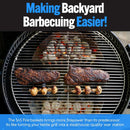 SnS Grills Slow ‘N Sear Charcoal Fire Baskets with Water Pan - Large Capacity Heavy Duty Stainless Steel Outdoor Grill Basket, Kettle Grill Accessory - Compatible with Weber and other Kettles by GreenHaven Gardens