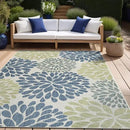 Beverly Rug Outdoor Rug 10x14 Modern Exotic Tropical Leaf Area Rugs for Indoor and Outdoor Patio Deck Porch Garden Water Resistant Washable Outside Carpet (10 x 14 Olive) by CozyNest Decor