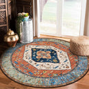 Lahome Ultra-Thin Round Rugs - 6ft Washable Round Area Rugs for Living Room Non-Slip Throw Circle Rugs for Bedroom Dining Room Rug, Non-Shedding Office Rug Oriental Round Carpet for Bedroom Kitchen by TinyTreasures Baby Boutique