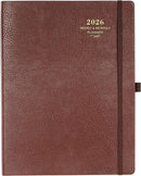 2026 Planner - JAN 2026 - DEC 2026, Planner 2026, Weekly and Monthly Planner, Leather Cover Calendar Planner with Thick Paper, Back Pocket with Notes Pages, Brown (8.5" x 11") by TinyTreasures Baby Boutique