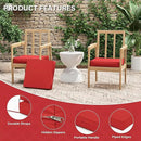 Patio Chair Cushions 17 X 16 X 3 Inch Waterproof Outdoor Seat Cushions for Patio Furniture, Outdoor Sofa Couch Pads with Ties & Handle, Set of 2, Red by GreenHaven Gardens