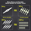 MAXMAN Weed Wacker, Weed Eater Battery Powered, Cordless Brush Cutter with 2Pcs 21V 4000mAh Batteries and 10Pcs Metal Blades, Lightweight Electric Grass Cutter Weed Trimmer for Yard Trimming & Edging by GreenHaven Gardens