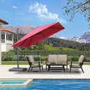 PURPLE LEAF 10 Feet Patio Cantilever Umbrella Square Outdoor Umbrella with 360° Rotation and Aluminum Offset Hanging for Garden Backyard Pool, Terra by GreenHaven Gardens