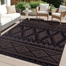 OLANLY Outdoor Rug Waterproof 9x12 ft, Reversible Outdoor Plastic Straw Rug, Boho Patio Rug, Indoor Outdoor Carpet, RV Mat Outside for Patio, Camp, Picnic, Balcony, Deck, Backyard, Black & Brown by GreenHaven Gardens