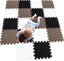 MQIAOHAM® 18 Pieces Puzzle Play Mats, Soft Baby Play Mat, Kids Interlocking Foam Floor Tiles, Toddlers Carpet Playmats G301018-101104106 by TinyTreasures Baby Boutique