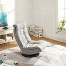Amazon Basics Swivel Foam Lounge Chair with Headrest, Floor-Compatible, Adjustable, Gaming, 26.3D x 23.5W x 13.7H in, Grey by CozyNest Decor