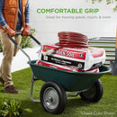 Best Choice Products Dual-Wheel Home Utility Yard Wheelbarrow Garden Cart w/Built-in Stand for Lawn, Gardening, Construction - Pink by GreenHaven Gardens