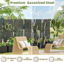 Casaphoria Metal Raised Garden Bed with Trellis, 59"x30"x12" Planter Box for Climbing Plants, Vegetables & Vines, Features Drainage Holes and Privacy Screen (Black-Louvered) by GreenHaven Gardens