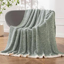 MIULEE Green Super Soft Throw Blanket for Couch, Cozy Fluffy Warm Throws Knit Blankets for Sofa, Bed, Chair, Living Room, Camping, Picnic, 50 x 70 inch by CozyNest Decor