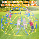 Gardenature 10FT Climbing Dome, Outdoor Jungle Gym for Kids, Geometric Dome Climber Supporting 880 Lbs Anti-Rust Metal Outdoor Play Structure ASTM Approved Blue & Yellow by TinyTreasures Baby Boutique