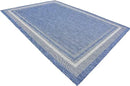 Unique Loom Outdoor Border Collection Area Rug - Soft Border (8' x 11' 4" Rectangle, Blue/ Ivory) by GreenHaven Gardens
