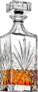 Whiskey Decanter for Scotch, Liquor, Vodka, Wine or Bourbon - Irish Cut 750ml by CozyNest Decor