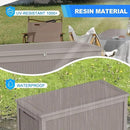 320 Gallon Lockable Resin Deck Box, Waterproof & UV-Resistant Outdoor Storage Box for Outdoor Cushion Storage, Garden Tools & Pool Accessories Storage, Gray by GreenHaven Gardens