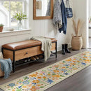 GENIMO Indoor Outdoor Area Rug 2' X 10' Waterproof, Washable Door Mat Non Shedding, Easy Cleaning Floral Outdoor Carpet for Patio, Entryway, Porch, Bathroom, Living Room, Bedroom, Backyard by GreenHaven Gardens