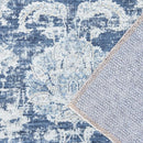jinchan Hallway Runner Rug 3x10 Machine Washable Runner Rug Dark Blue Vintage Floral Design Non-Slip Low Pile Ultra-Thin for Kitchen Laundry Room Bedroom Farmhouse (3‘x10',Dark Blue) by TinyTreasures Baby Boutique