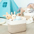 MINTWOOD Design 3-Pack Storage Baskets for Shelves, Playroom and Classroom Basket, Book Decorative Cube Bins, Woven Closet Organizers, Baby Nursery Baskets, Light Brown by CozyNest Decor