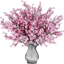 Sggvecsy 15 Pcs Babys Breath Artificial Flowers Gypsophila Bouquets Bulk Real Touch Fake Silk Flowers for Home Wedding DIY Floral Arrangement Kitchen Table Centerpiece Festival Decoration (Pink) by CozyNest Decor