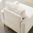 Oversized Accent Chair, Mid Century Modern Upholstered Armchair for Living Room, Comfy Chair for Bedroom Reading Chair, Single Sofa for Small Space with Rubberwood Base by CozyNest Decor