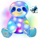 Cuteoy Light-up Plush Blue Sloth LED Stuffed Animal Birthday Christmas Plushies Toy Gifts for Kids Toddler Girls, 10.5" by TinyTreasures Baby Boutique