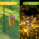 Solar Lanterns Outdoor Hanging Lantern Lights,Sun Moon Metal Decor Lanterns-Waterproof LED Decorative Light for Garden Patio Yard Lawn Backyard Front Porch as Gifts for Mom Grandma Women by GreenHaven Gardens