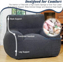 Giant Bean Bag Chair, Lambswool Bean Bag Chair for Adults, Soft Bean Bag High-Density Foam Filled, Grey Comfortable Been Bag for Bedroom, Playroom.