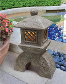 Design Toscano AL958699 Japanese Pagoda Illuminated Lantern Statue: Set of Two,greystone by GreenHaven Gardens