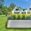 4x2x2FT Galvanized Raised Garden Bed,Planter Raised Beds-Metal Garden Box,Large Plant for Outdoor Planting, Vegetables Bed,Flower,Herb-Sliver by GreenHaven Gardens