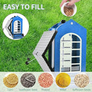 Bird Feeder Squirrel Proof Metal Hanging for Outdoor Wild Bird Seed, 5LBS with Bilateral Weight-Activated Perches, Heavy Duty Bird Feeders for Outside Wild Bird - Blue by GreenHaven Gardens