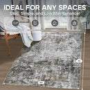 5x7 Area Rugs for Living Room Rug Washable: Modern Rug for Dining Room Bedroom Carpet Non Slip Low Pile 5 by 7 Indoor Abstract Nursery Home Office Black Gold by TinyTreasures Baby Boutique
