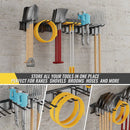 Garage Tool Rack Wall Mount – 48 inches Heavy-Duty Garden Tool Holder with 6 Adjustable Hanging Hooks – Garage Wall Storage Organizer for Shovel, Rake – Max Load 540 lbs (48 inch) by GreenHaven Gardens