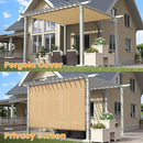 VICLLAX Shade Fabric Sun Shade Cloth with Every 2 FT Grommets for Patio Garden Pergola Cover Canopy 19x23 FT, Wheat by GreenHaven Gardens