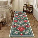 GarveeHome Floral Botanical 2x6 Washable Kitchen Runner Rugs Non Slip Grey Green Vintage Boho Cottage Long Rug for Hallways Bedroom Entryway Bathroom Mat with Rubber Back by TinyTreasures Baby Boutique