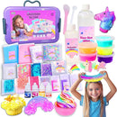 Unicorn Slime Making Kit for Girls - DIY Fluffy Slime Creation Kit with Super Birthday Party Favors by TinyTreasures Baby Boutique