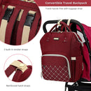 Diaper Bag Backpack, Diaper Bags for Baby Girls Boys, Baby Bags for Moms Dads, Nappy Changing Bag with Insulated Pockets,Multi-functional Waterproof Backpack with Stroller straps-Red by TinyTreasures Baby Boutique