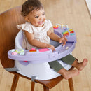 Infantino Music & Lights 3-in-1 Discovery Seat & Booster, Toddler Booster Seat for Dining Table or Kitchen Chair, Baby Activity Center & Snack Tray, Lavender by TinyTreasures Baby Boutique