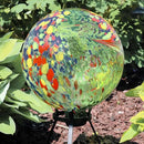 Sunnydaze 10-Inch Gazing Ball for Garden - Glass Gazing Globe for Outside - Garden Orb Yard Decor - Green Artistic - Set of 2 by CozyNest Decor