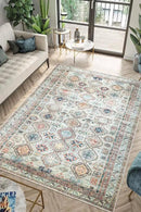 Keen Home Design 4x6 Rug - Machine Washable Area Rug with Non-Slip Backing, Ideal for Living Room, Dining Room, Bedroom - Vintage, Easy Clean, Durable, Low Pile Rug - (4' x 6') by CozyNest Decor
